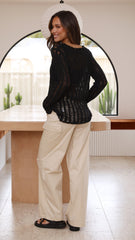 Allure Knit Top - Black