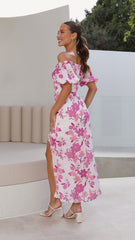 Karmen Midi Dress - Pink