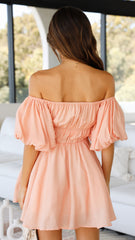 Adi Mini Dress - Peach