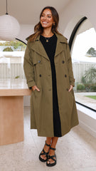 Samara Trench Coat - Khaki