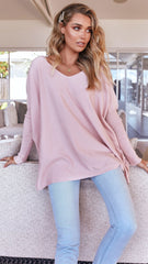 Amalia Knit Top - Blush