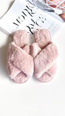 Jessica Fluffy Slippers - Light Pink