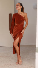 Danika Midi Dress - Chocolate