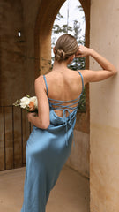 Keira Midi Dress - Steel Blue