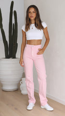 Abrand 94 High Straight Jeans - Cherry Blossom