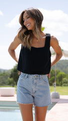Charlie Crop Top - Black