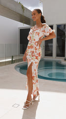 Karmen Midi Dress - Orange