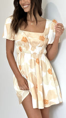Mabel Mini Dress- Buttercup Floral