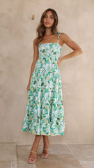 Tamyra Maxi Dress - Green Multi