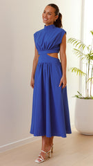 Maddison Midi Dress - Blue