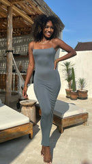 Kim Maxi Dress - Green Grey