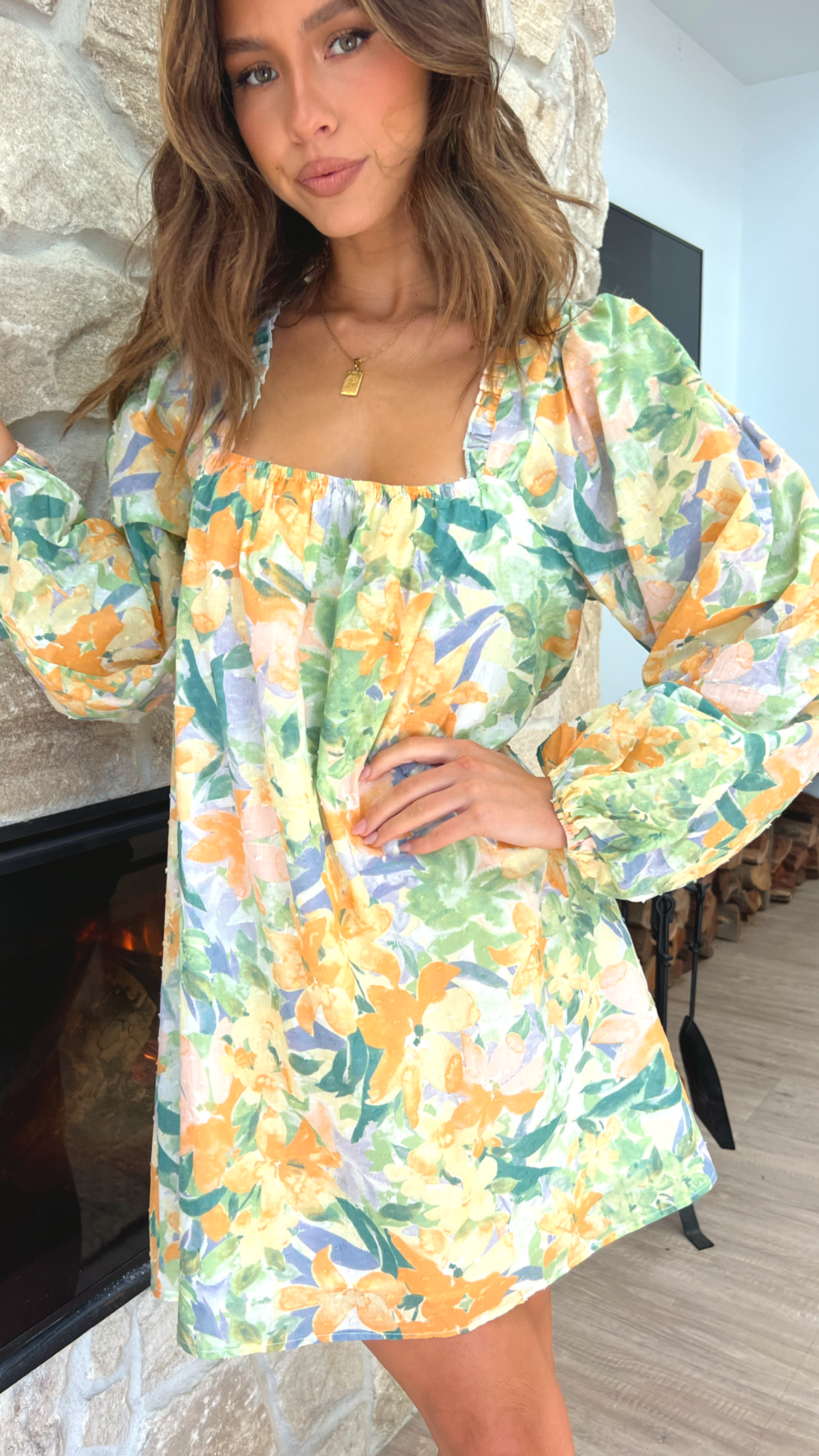 Dua Mini Dress - Wildflowers Print