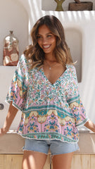 Gabriella Top - Messina Print