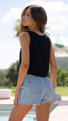 Charlie Crop Top - Black