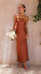 Effie Strapless Top - Copper