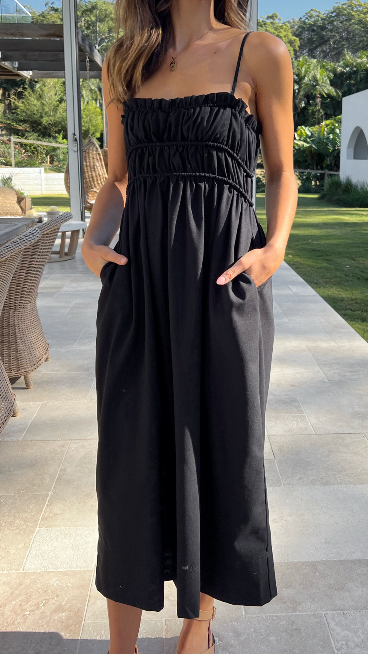 Jessica Midi Dress - Black