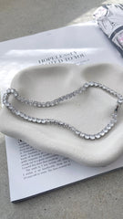 Classic Tennis Necklace - Crystal/Silver