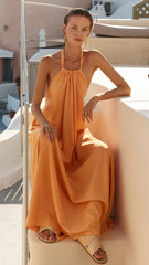 Tamra Maxi Dress - Sunset Orange