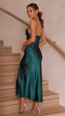 Celina Midi Dress - Emerald