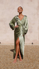 Naomi Long Sleeve Maxi Dress - Olive