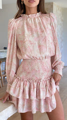 Gaby Mini Dress - Palms Print