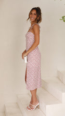 Sandrina Midi Dress - Pink Floral
