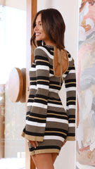 Tula Knit Dress -  Dark Stripe