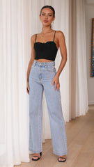 Tabby Corset Top - Black