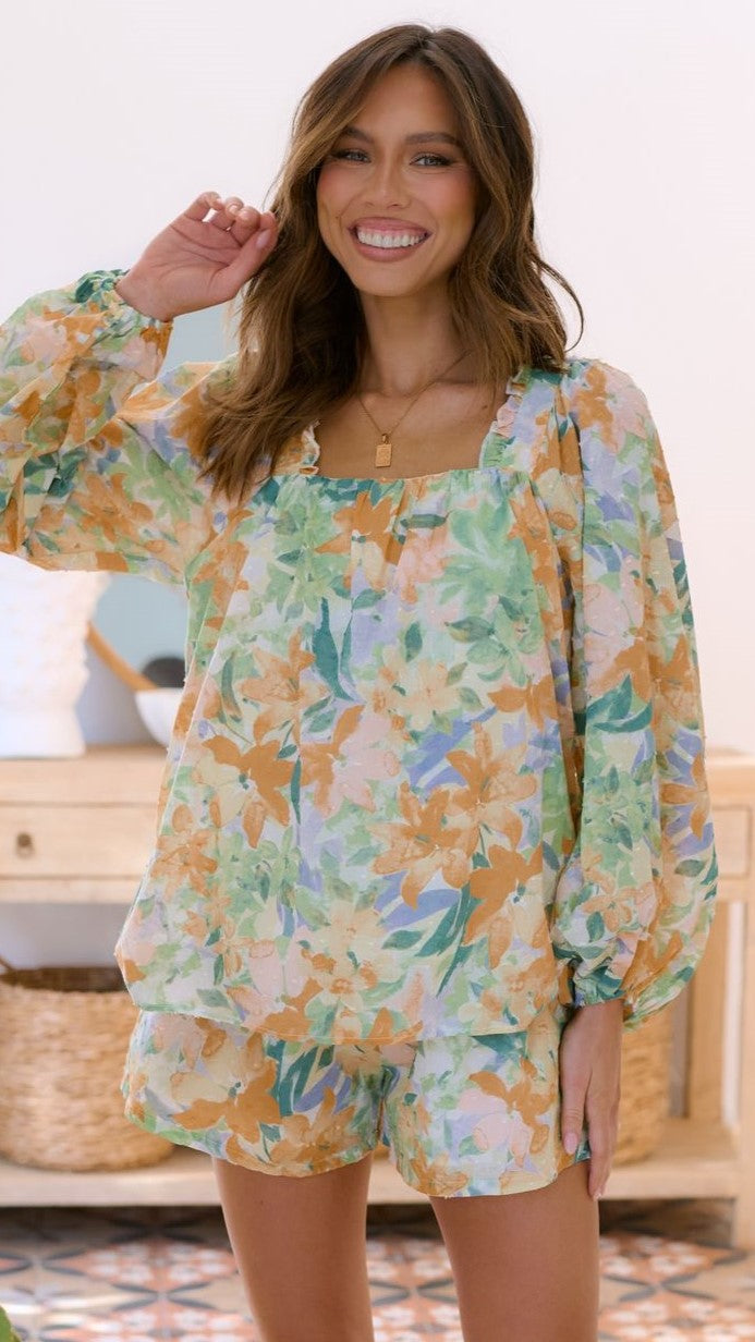 Camila Top - Wildflower Print