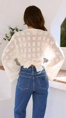 Payton Knit Top - White