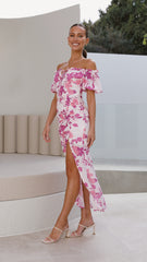 Karmen Midi Dress - Pink