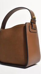 Poppi Suede Mini Handbag - Chocolate