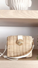 Lucinda Straw Shell Bag