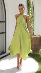 Miami Midi Dress - Lime