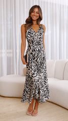 Taylan Midi Dress - Black