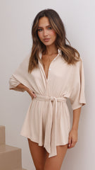 Sadie Playsuit - Beige