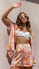 Calypso Button Up Shirt - Seaview Print