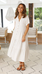 Kimberly Midi Dress - Natural