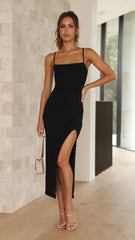 Rachel Midi Dress - Black