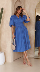 Jaymie Midi Dress - Cobalt Blue