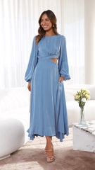 Eloise Midi Dress - Blue