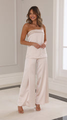 Hampton Pants - Champagne Satin