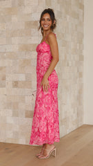 Margie Midi Dress - Pink