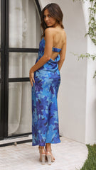 Miya Maxi Dress - Blue Floral