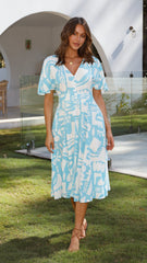 Blake Midi Dress - Vienna Print