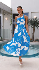 Bacca Maxi Dress - Blue Print