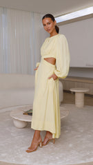 Eloise Midi Dress - Yellow