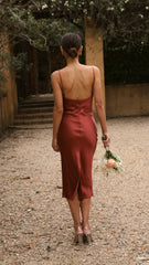 Jewels Midi Dress - Rust