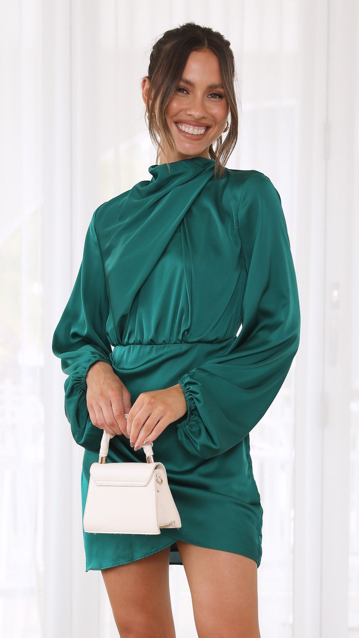 Moon Dance Mini Dress - Emerald