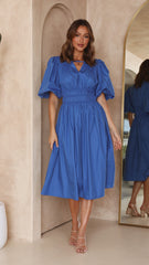 Jaymie Midi Dress - Cobalt Blue